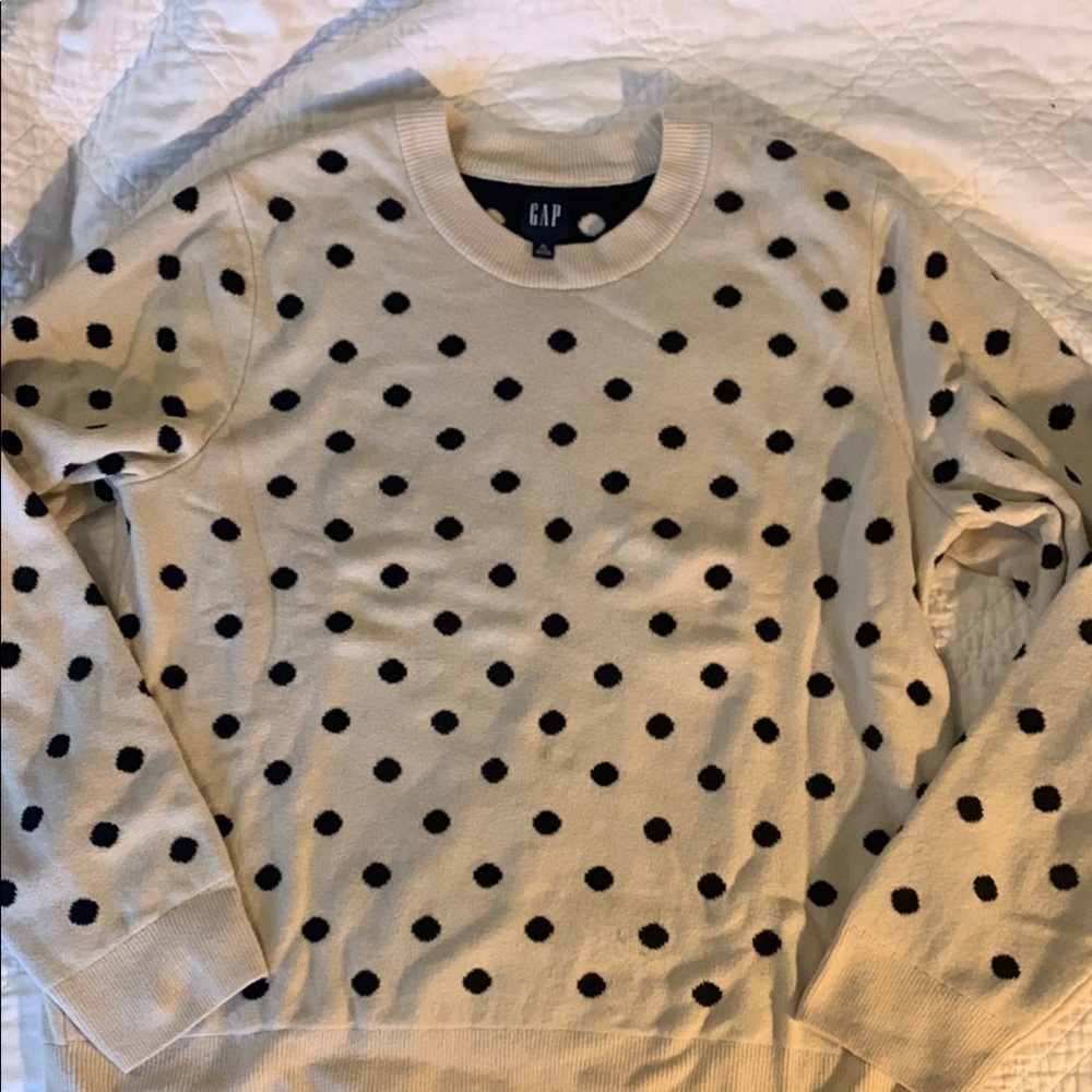 GAP Cream Polka Dot Sweater TALL